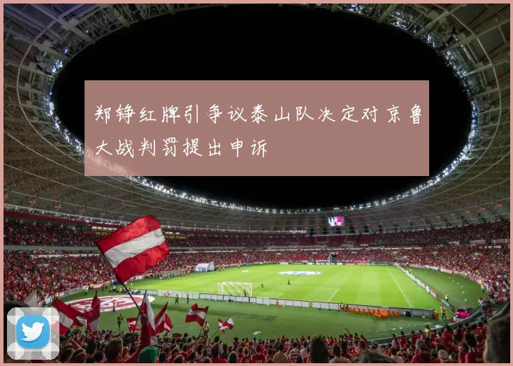 郑铮红牌引争议泰山队决定对京鲁大战判罚提出申诉