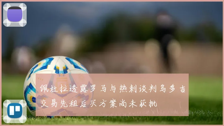 佩杜拉透露罗马与热刺谈判乌多吉交易先租后买方案尚未获批